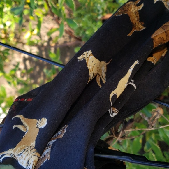 CEJON 100% Printed Silk Scarf Vintage 60" X 12 " EUC - Picture 2 of 7